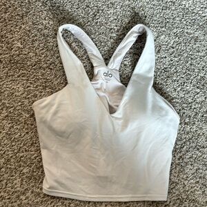 Alo Yoga Real Bra Tank in White, Size Medium